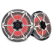 Load image into Gallery viewer, DS18 Hybrid Marine Speaker w/ Driver And RGB LEDs 8in 2-Way 350 Watts RMS 4 ohm Crbn Fiber w/ Cover - Back View