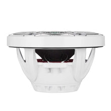 Load image into Gallery viewer, DS18 Hybrid Marine Speaker w/ Driver And RGB LEDs 8in 2-Way 350 Watts RMS 4 ohm White w/ Covers - Side View