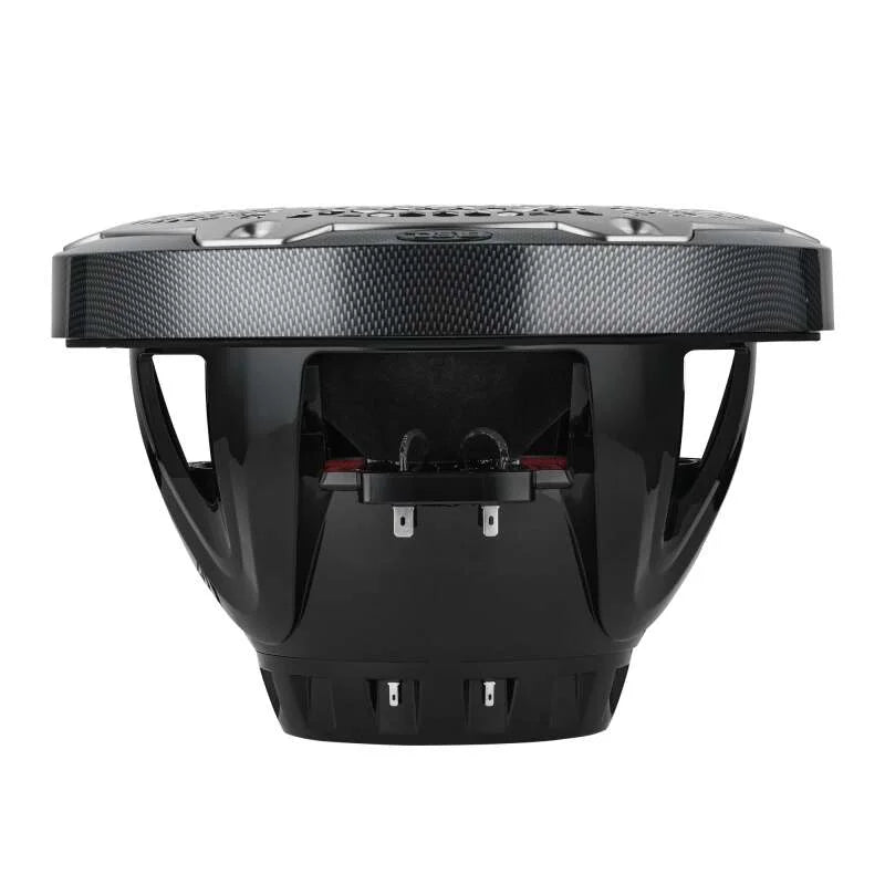 DS18 Hybrid Marine Speakers w/ Driver And RGB LED 10in 2-Way 450 Watts RMS 4 ohm Crbn Fiber w/ Cover - Back View