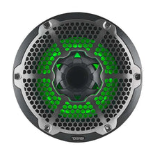 Load image into Gallery viewer, DS18 Hybrid Marine Speakers w/ Driver And RGB LED 10in 2-Way 450 Watts RMS 4 ohm Crbn Fiber w/ Cover - Additional View 5