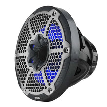 Load image into Gallery viewer, DS18 Hybrid Marine Speakers w/ Driver And RGB LED 10in 2-Way 450 Watts RMS 4 ohm Crbn Fiber w/ Cover - Additional View 11