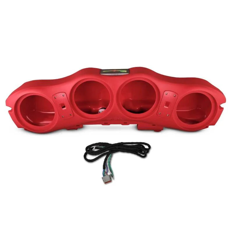 DS18 Jeep 2024+ JL/JLU/JT Overhead Soundbar Fits 4 x 8in Speakers (Not Included) LEDs- Red - Main Product View
