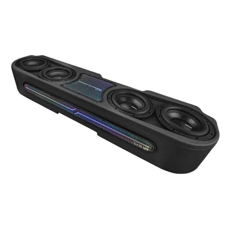 DS18 Jeep Gladiator JT 2020-UP 4 x 8in Subwoofers Included (ZR8.2D) Underseat Box Black -LED Lights - Additional View 5