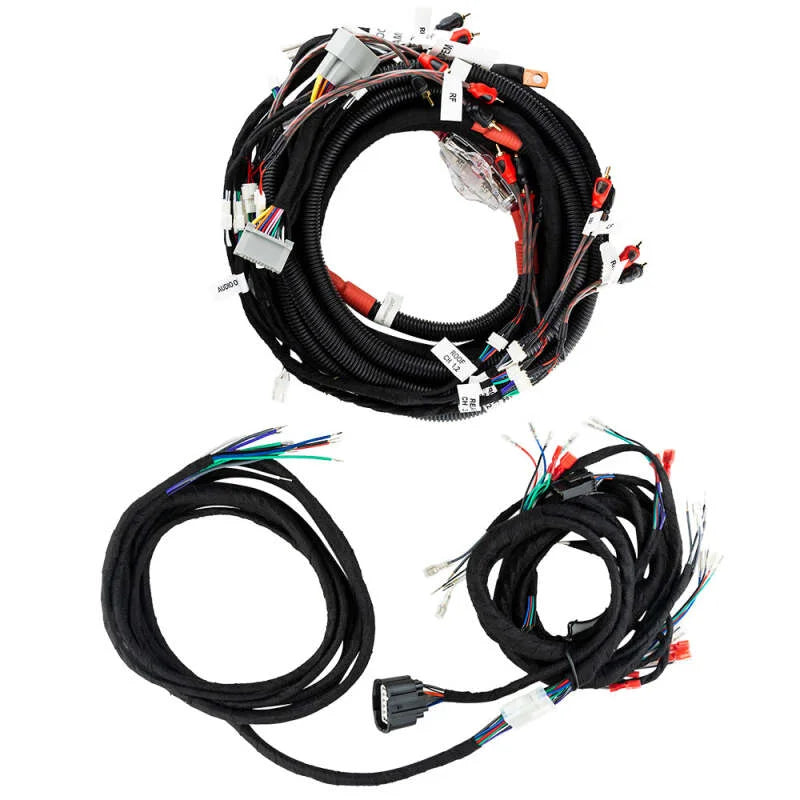 DS18 Jeep JK Harness For JK-SBAR Overhead Soundbar System Amplifier and SQBASS Underseat Subwoofer - Side View