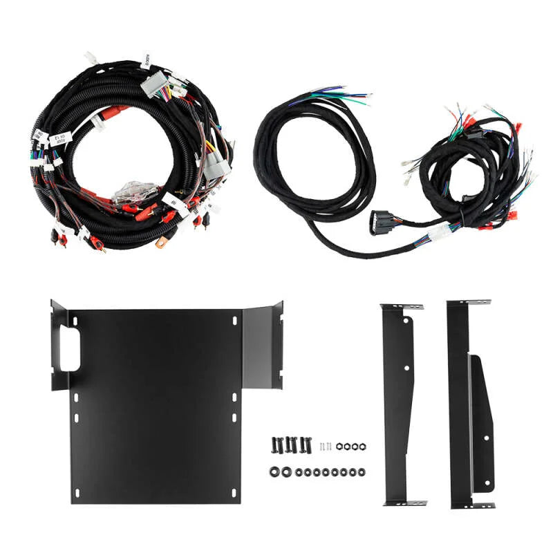 DS18 Jeep JK Harness For JK-SBAR Overhead Soundbar System Amplifier and SQBASS Underseat Subwoofer - Installation View