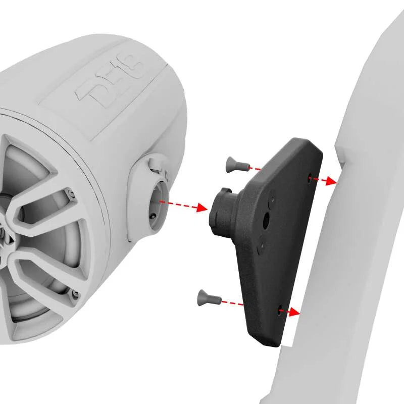 DS18 Jeep JLU Tower Speaker Mounting Bracket For Jeep Roll Cages For NXL-X Towers - Back View