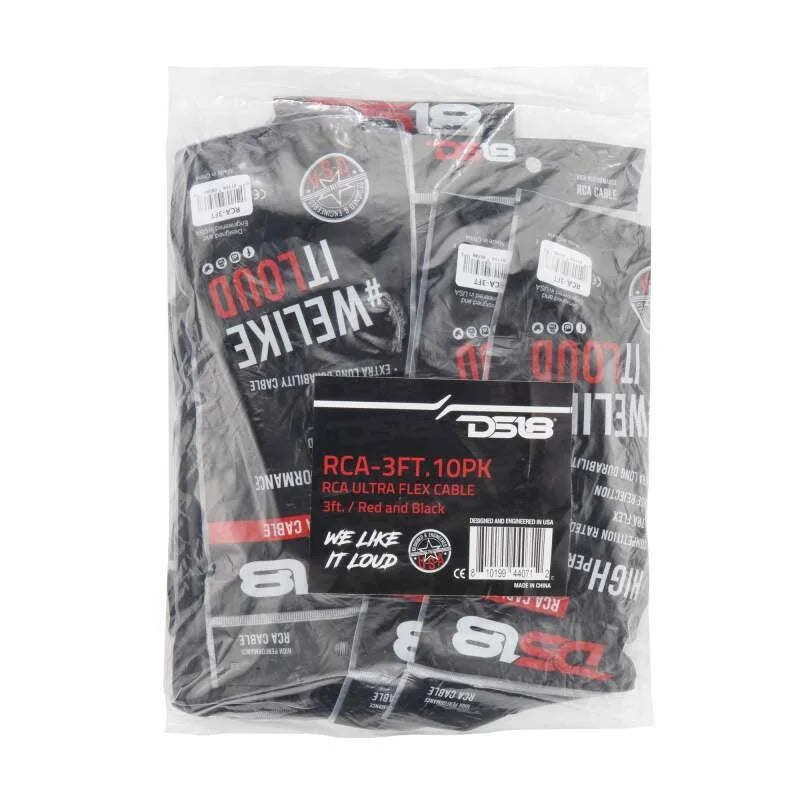 DS18 Level 1 RCA 3-Feet 10 x Pack - Detail View