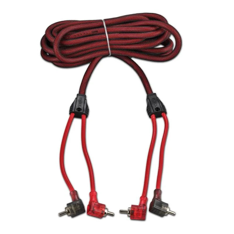 DS18 Level 2 RCA Wire 12-Feet Smart 90-Degree Connectors - Side View
