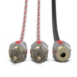 Load image into Gallery viewer, DS18 Level 3 RCA Wire Y Connector 1 Female to 2 Male Black - Side View