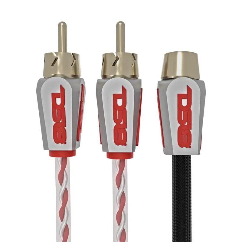 DS18 Level 3 RCA Wire Y Connector 1 Female to 2 Male Black - Installation View