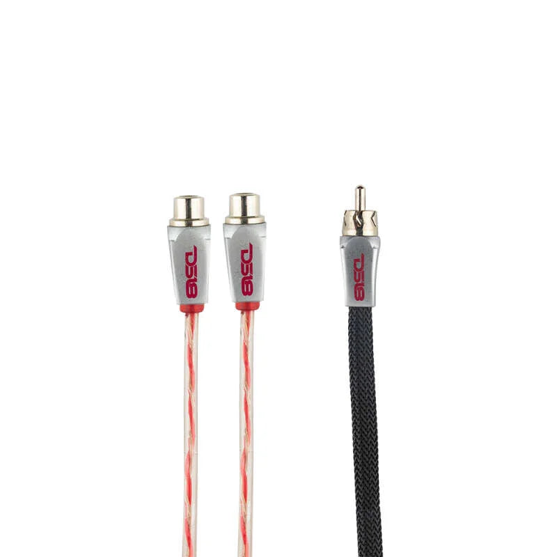 DS18 Level 3 RCA Wire Y Connector 1 Male to 2 Female Black - Additional View 5