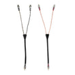 Load image into Gallery viewer, DS18 Level 3 RCA Wire Y Connector 1 Male to 2 Female Black + Red Kit - Side View