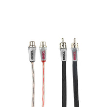 Load image into Gallery viewer, DS18 Level 3 RCA Wire Y Connector 1 Male to 2 Female Black + Red Kit - Detail View