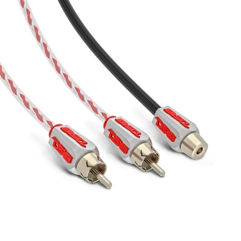 DS18 Level 3 RCA Wire Y Connector 1 Male to 2 Female Red - Main Product View