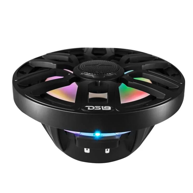 DS18 Marine 8in 2-Way 175 Watts RMS 4 ohm Digital LED Lights Bullet Tweeter Covers Included Black - Installation View