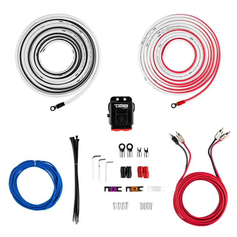 DS18 Marine Amplifier Installation Kit 4-GA 100% Copper Tinned Wire - Main Product View