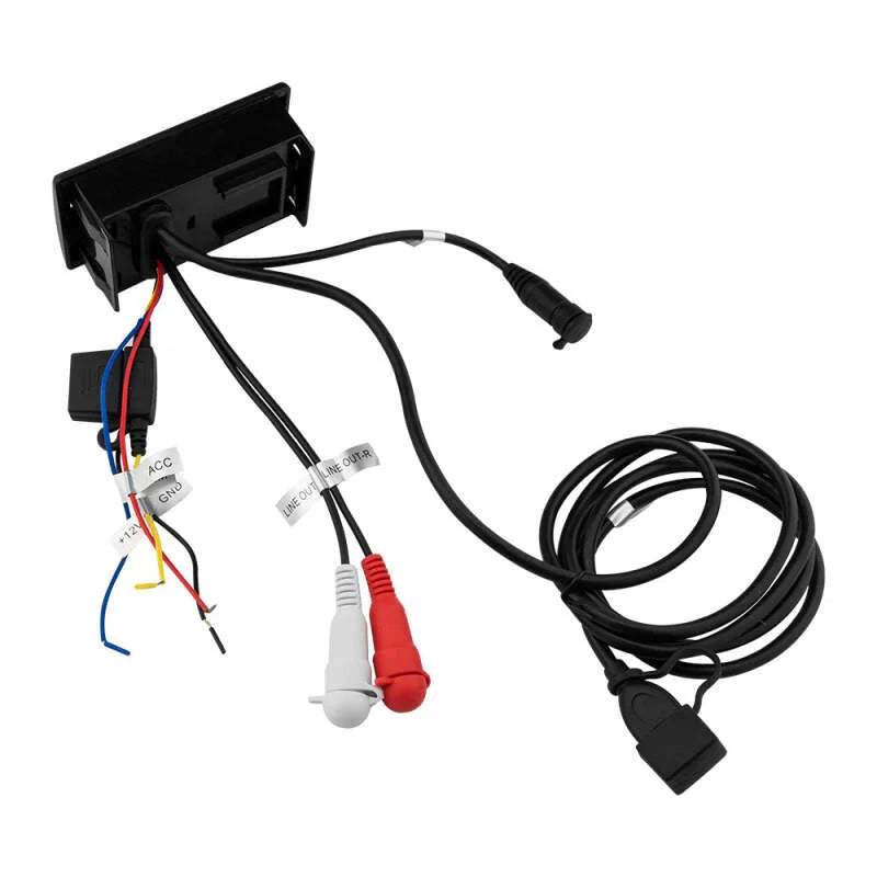 DS18 Marine And Powersports Bluetooth Audio Receiver w/ Controls And 1A Charging - Side View