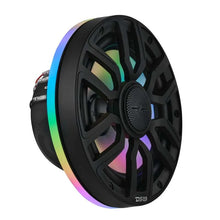 Load image into Gallery viewer, DS18 Marine And Powersports Speakers And Towers Ring 8in Digital LED lights 1/2in Spacer Depth - Side View