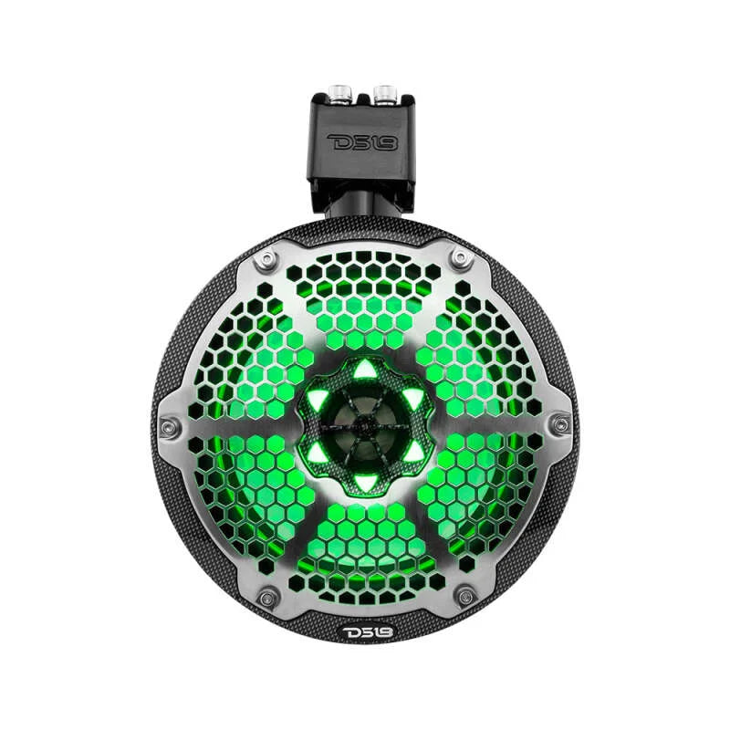 DS18 Marine And Powersports Tower 8in 125 Watts RMS RGB LED Lights Black Carbon Fiber - Installation View
