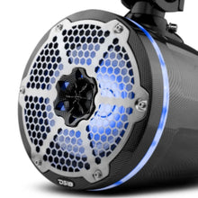 Load image into Gallery viewer, DS18 Marine And Powersports Tower 8in 125 Watts RMS RGB LED Lights Black Carbon Fiber - Additional View 7