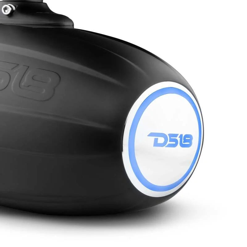 DS18 Marine And Powersports Tower 8in 125 Watts RMS RGB LED Lights Black Carbon Fiber - Additional View 11