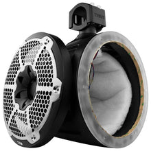 Load image into Gallery viewer, DS18 Marine And Powersports Towers 10in RGB LED Lights Black Carbon Fiber Speakers Not Included - Side View