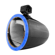 Load image into Gallery viewer, DS18 Marine And Powersports Towers 10in RGB LED Lights Black Carbon Fiber Speakers Not Included - Back View