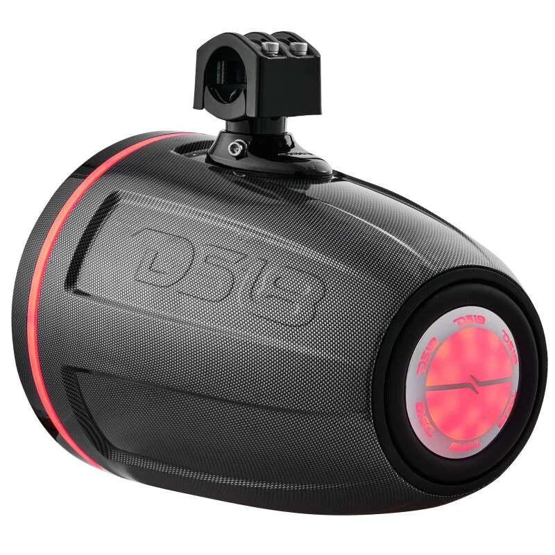 DS18 Marine And Powersports Towers 10in RGB LED Lights Black Carbon Fiber Speakers Not Included - Additional View 7