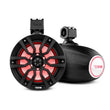 Load image into Gallery viewer, DS18 Marine And Powersports Towers 8in 125 Watts RMS RGB LED Lights Red - Back View