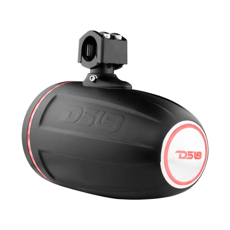 DS18 Marine And Powersports Towers 8in 125 Watts RMS RGB LED Lights Red - Additional View 8