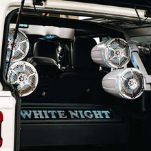 Load image into Gallery viewer, DS18 Marine And Powersports Towers 8in 125 Watts RMS RGB LED Lights White - Back View