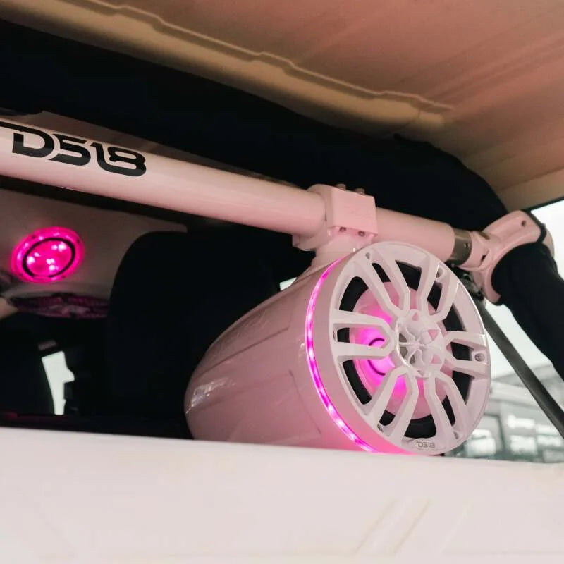 DS18 Marine And Powersports Towers 8in 125 Watts RMS RGB LED Lights White - Additional View 7