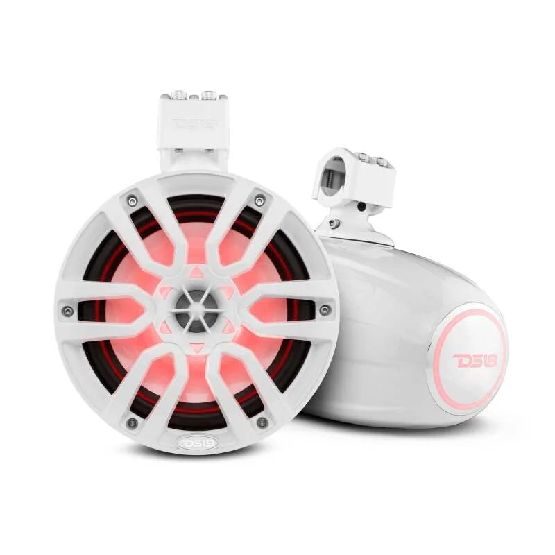 DS18 Marine And Powersports Towers 8in 125 Watts RMS RGB LED Lights White - Additional View 8