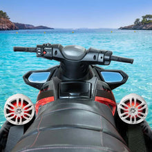 Load image into Gallery viewer, DS18 Marine And Psports Compact Towers Flat And Pole Mount 6.5in 100 Watts RMS RGB LED Lights Black - Detail View
