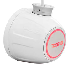 Load image into Gallery viewer, DS18 Marine And Psports Compact Towers Flat And Pole Mount 6.5in 100 Watts RMS RGB LED Lights White - Installation View