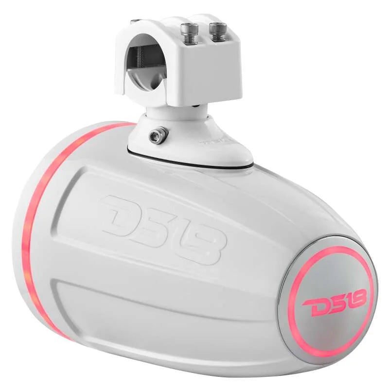 DS18 Marine And Psports Towers Speakers Not Included 6.5in RGB LED Lights White - Back View
