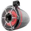Load image into Gallery viewer, DS18 Marine And Psports Towers With 10in 1in Driver 300 Watts RMS RGB LED Lights Black Carbon Fiber - Side View