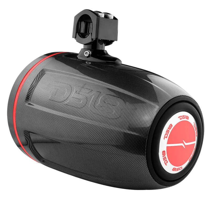 DS18 Marine And Psports Towers With 10in 1in Driver 300 Watts RMS RGB LED Lights Black Carbon Fiber - Installation View