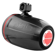 Load image into Gallery viewer, DS18 Marine And Psports Towers With 10in 1in Driver 300 Watts RMS RGB LED Lights Black Carbon Fiber - Installation View
