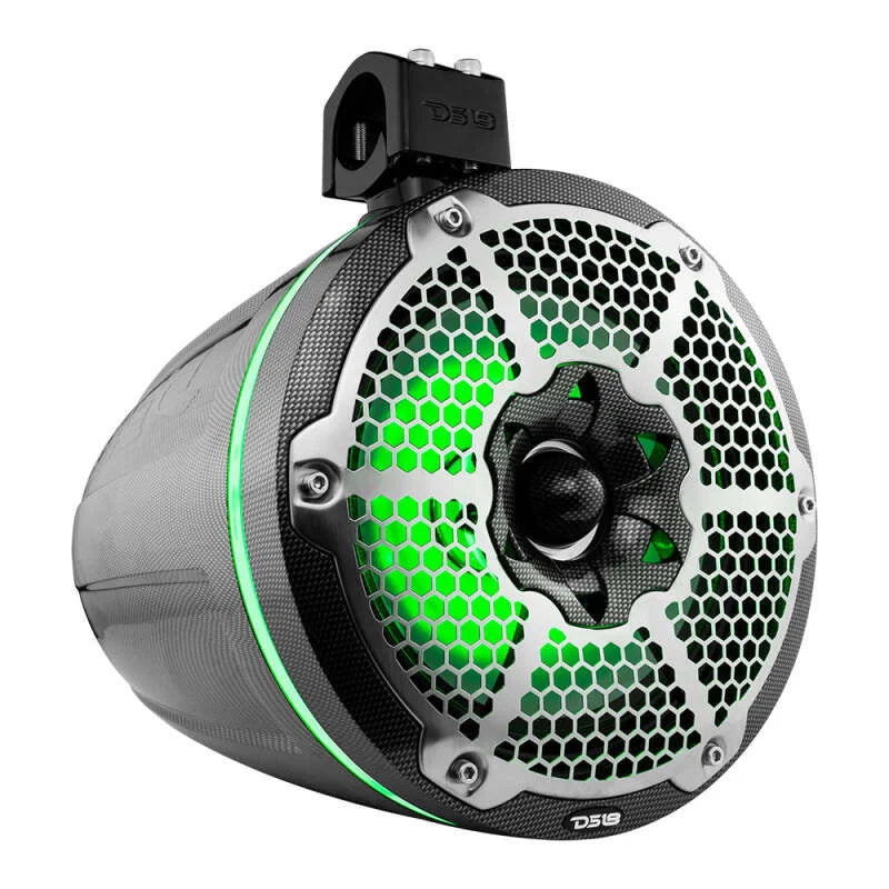 DS18 Marine And Psports Towers With 10in 1in Driver 300 Watts RMS RGB LED Lights Black Carbon Fiber - Additional View 5