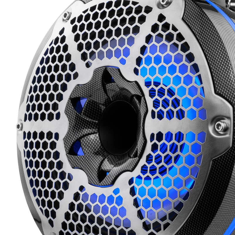 DS18 Marine And Psports Towers With 10in 1in Driver 300 Watts RMS RGB LED Lights Black Carbon Fiber - Additional View 7