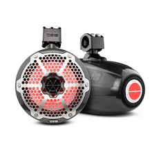 Load image into Gallery viewer, DS18 Marine And Psports Towers With Built In 8in 1in Driver 180 Watts RMS RGB LEDs Blk Crbn Fiber - Additional View 10