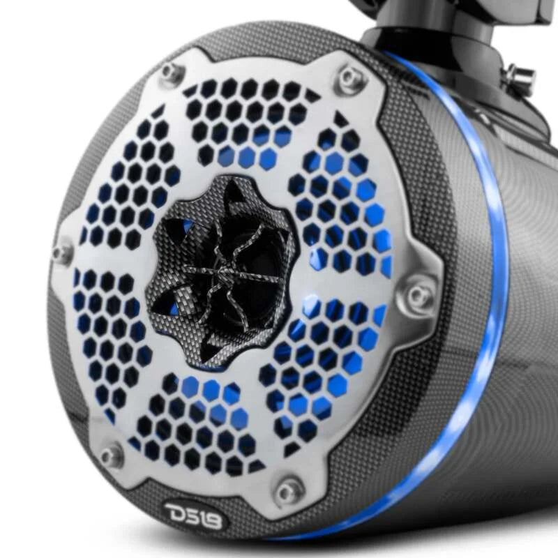 DS18 Marine And Psports With Built In 6.5in 1in Driver 150 Watts RMS RGB LED Lights Black Crbn Fiber - Additional View 5