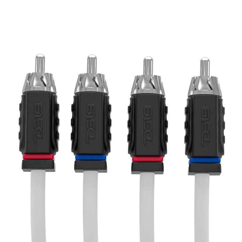 DS18 Marine Grade Tinned Copper OFC RCA Wires 12 Feet - Installation View