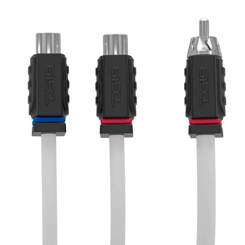 DS18 Marine Grade Tinned Copper OFC RCA Wires 2 Female to 1 Male Splitter - Installation View