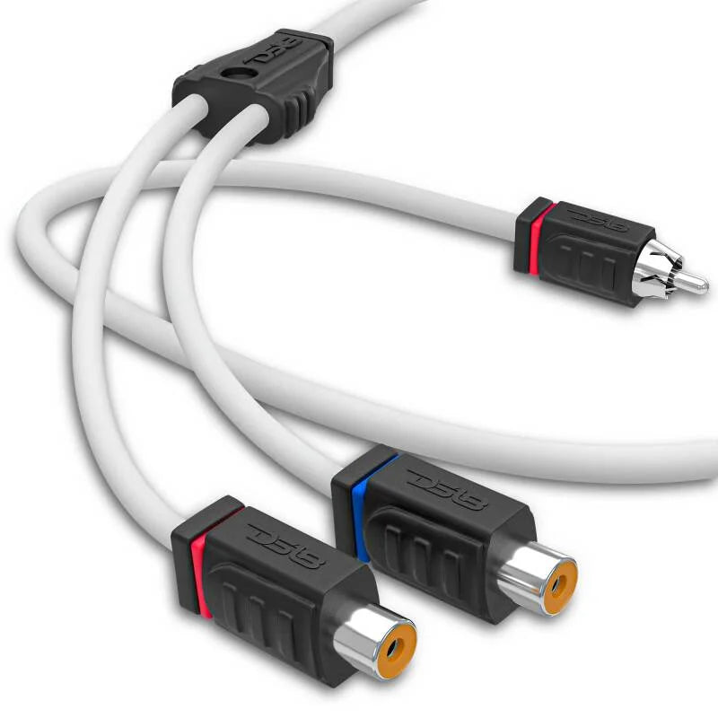 DS18 Marine Grade Tinned Copper OFC RCA Wires 2 Female to 1 Male Splitter - Additional View 5
