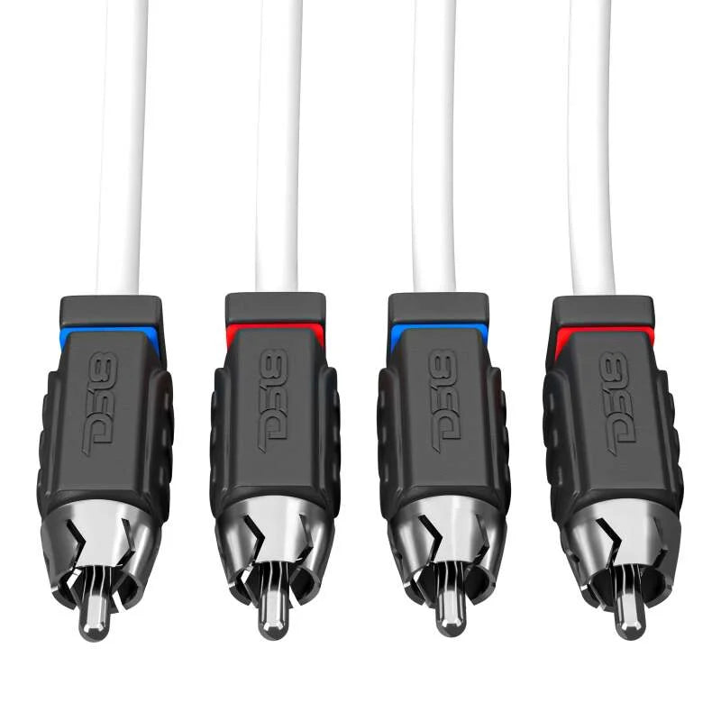 DS18 Marine Grade Tinned Copper OFC RCA Wires 3 Feet - Installation View