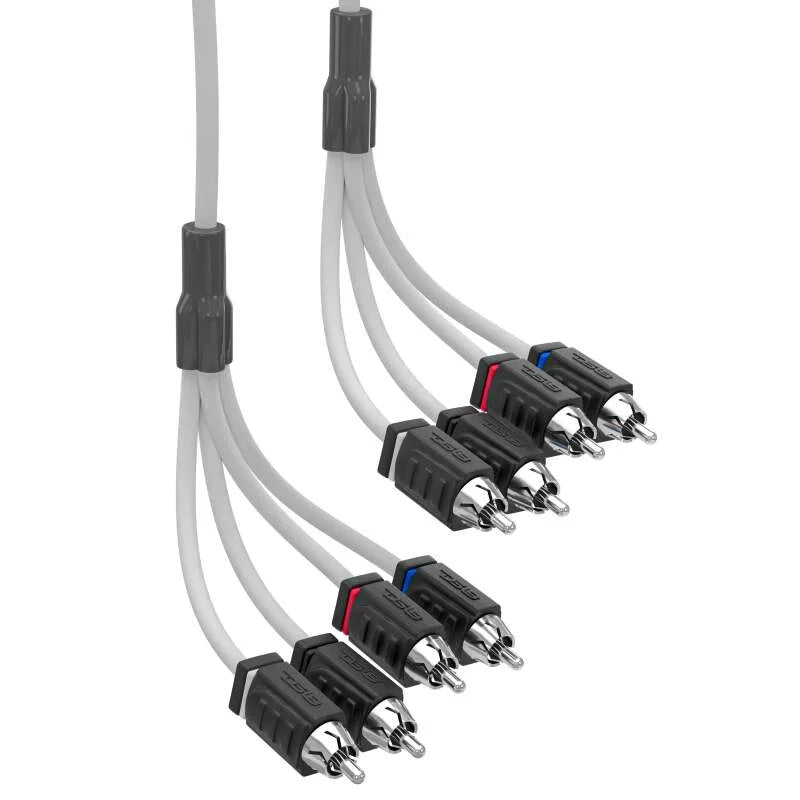 DS18 Marine Grade Tinned Copper OFC RCA Wires 4-Channel 25 Feet - Back View