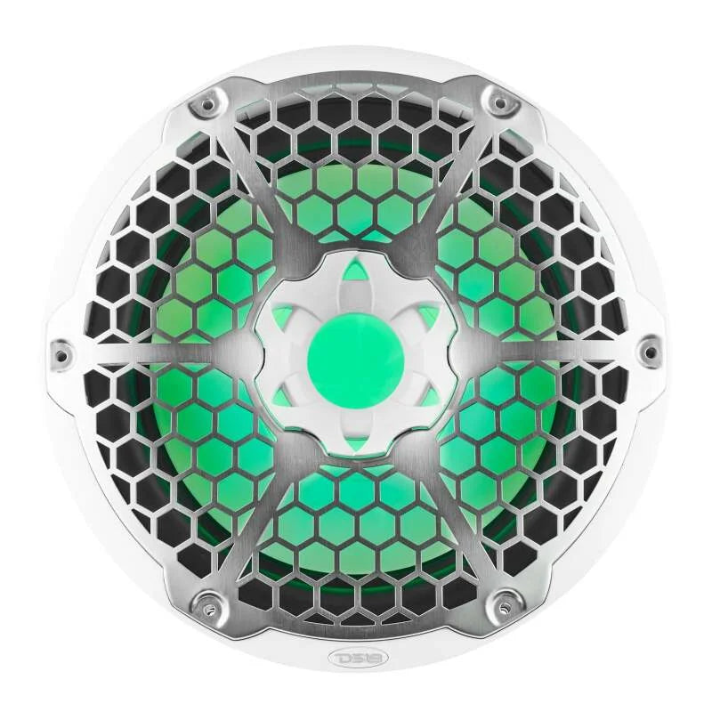 DS18 Marine Subwoofer w/ RGB Lights 12in 350 Watts RMS 4 ohm SVC White - Main Product View