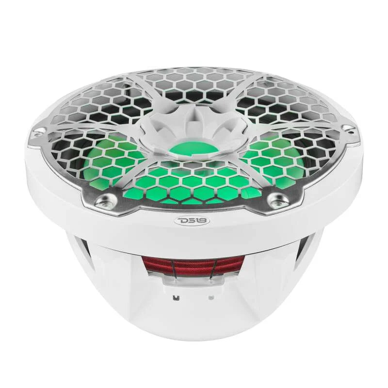 DS18 Marine Subwoofer w/ RGB Lights 12in 350 Watts RMS 4 ohm SVC White - Back View